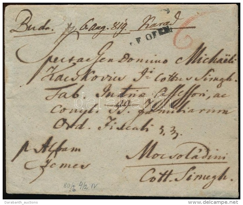 1819 Port&oacute;s Lev&eacute;l / Unpaid Cover 'F.OFEN' - Altri & Non Classificati