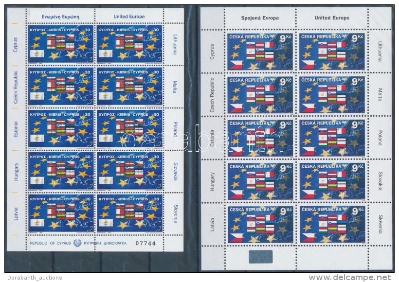 ** 2004 Egyes&uuml;lt Eur&oacute;pa 7 Klf Kis&iacute;v + 2 Db Europa: Vak&aacute;ci&oacute; Kis&iacute;v, 2 Db A/4... - Altri & Non Classificati