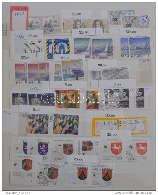 ** O NSZK 1990-1995 P&aacute;rhuzamos B&eacute;lyegzett &eacute;s Postatiszta GyÅ±jtem&eacute;ny 10 Lapos... - Altri & Non Classificati