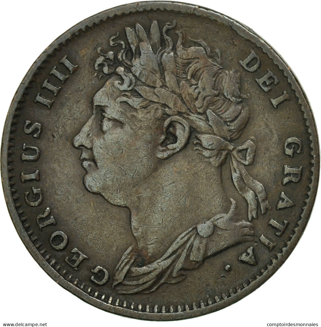 Monnaie, Grande-Bretagne, George IV, Farthing, 1825, TTB, Cuivre, KM:677 - B. 1 Farthing