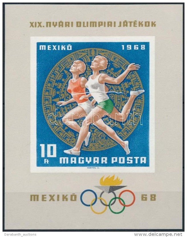 ** 1968 Olimpia (III.) - Mexik&oacute; V&aacute;gott Blokk (4.000) - Altri & Non Classificati