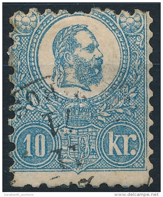 O 1871 KÅ‘nyomat 10kr (22.000) (foghiba, Elv&eacute;konyod&aacute;s / Thin Paper, Perf. Fault) - Altri & Non Classificati