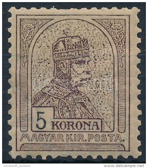 * 1904 Turul 5K (55.000) (r&aacute;nc, R&ouml;vid Fogak / Crease, Short Perfs.) - Altri & Non Classificati