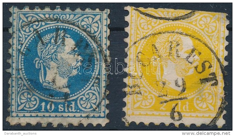 O 1867 Magyar Posta Rom&aacute;ni&aacute;ban 2 Sld, 10 Sld (80.000) 'BUCAREST'... - Other & Unclassified