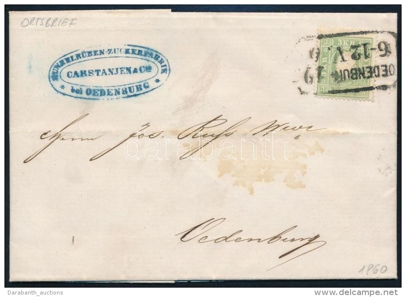 1860 3kr Z&ouml;ld Helyi Lev&eacute;len 'OEDENBURG' (100.000) - Altri & Non Classificati