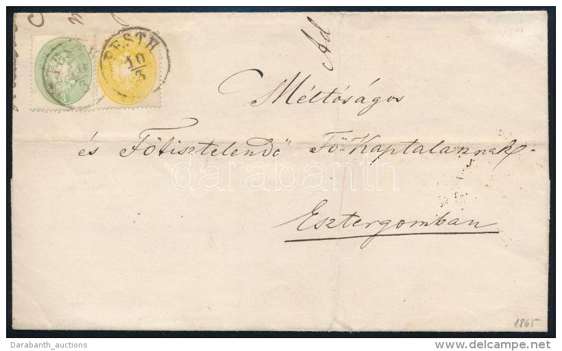 1865 1863-as Kiad&aacute;s&uacute; 2kr + 3kr Lev&eacute;len 'PEST(H)' - 'GRAN' - Other & Unclassified