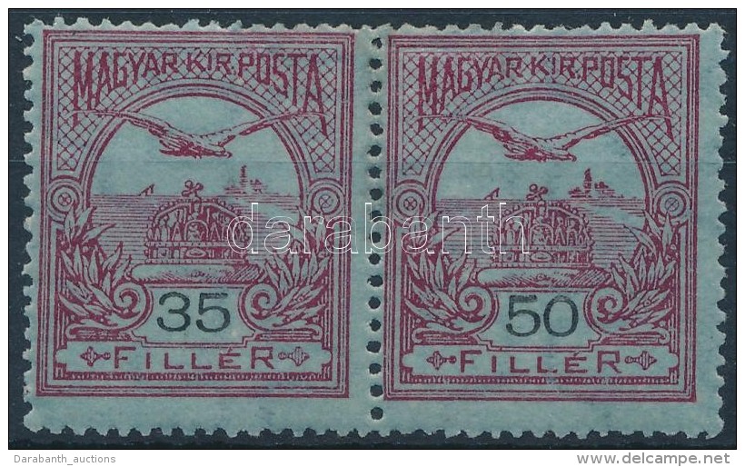 * 1913. Turul 50f P&aacute;r Benne 35/50f T&eacute;vnyomat (**130.000) / Mi. 121 Pair Including Mi. 120F 35f For... - Altri & Non Classificati