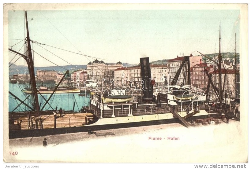 ** T2 Fiume, Hafen / Port With Steamship - Non Classificati