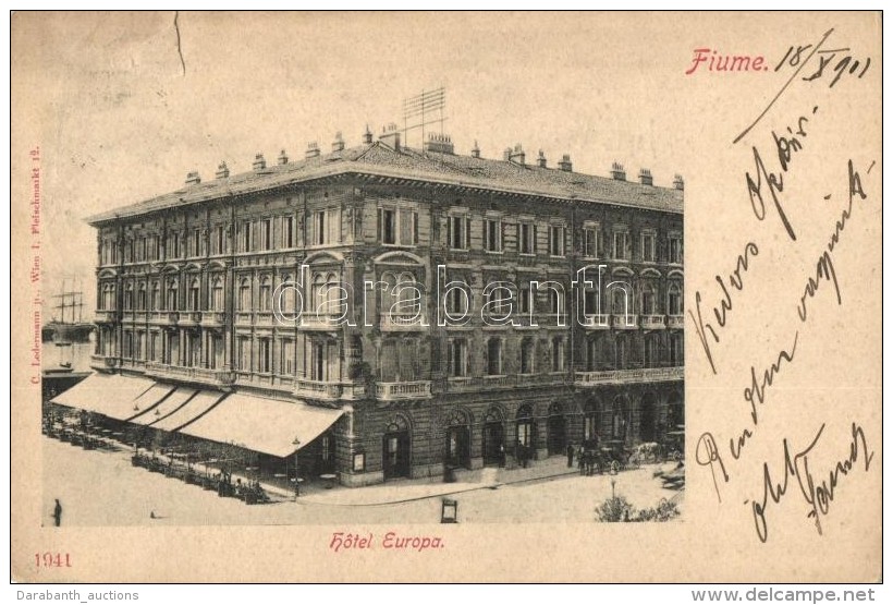 * T4 Fiume, Hotel Europa. C. Ledermann Jr. (b) - Non Classificati