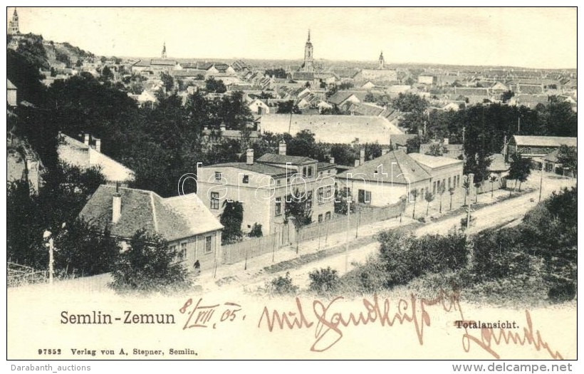 T2/T3 Zimony, Zemun, Semlin; Totalansicht / L&aacute;tk&eacute;p, A. Stepner Kiad&aacute;sa / General View (EK) - Non Classés