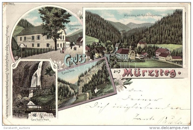 T2/T3 1899 M&uuml;rzsteg, G. Hausbeck's Gasthof, Kais-Jagdschloss, Lanau Wand, Das Todte Weib / Guest House,... - Non Classificati