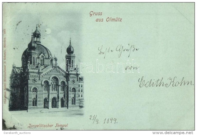 T3 1899 Olomouc, Olm&uuml;tz; Israelitischer Tempel, Hermann Seibt (Kretzschmar &amp; Schatz) / Synagogue, Judaica... - Non Classificati