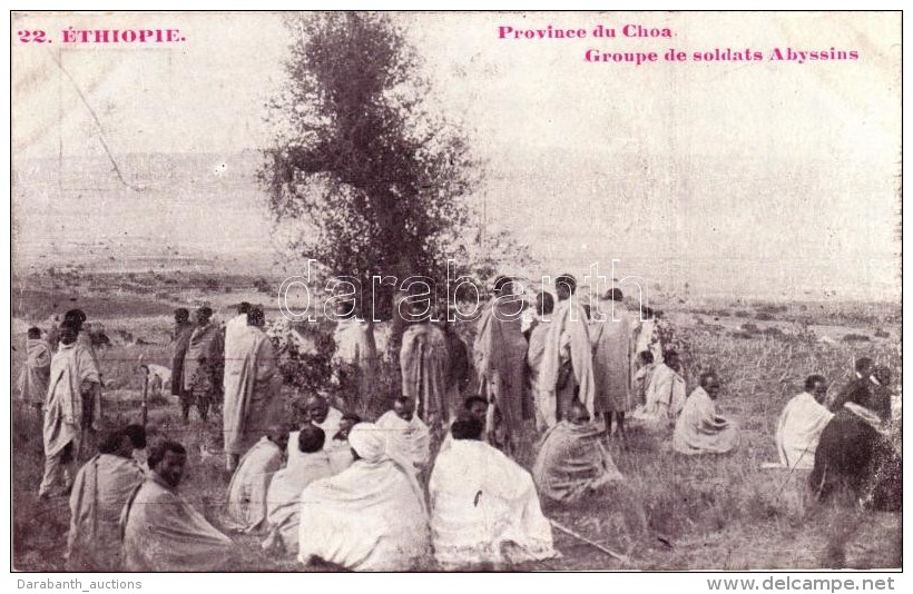 ** T1/T2 Shewa / Choa Province, Groupe De Soldats Abyssins / Abyssinian Soldiers - Non Classificati