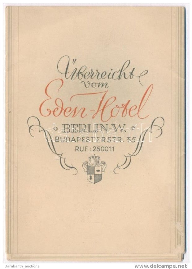 ** Berlin, Eden Hotel. Budapesterstrasse 25. - 5 Pre-1945 Art Signed Postcards In Its Own Case - Non Classificati