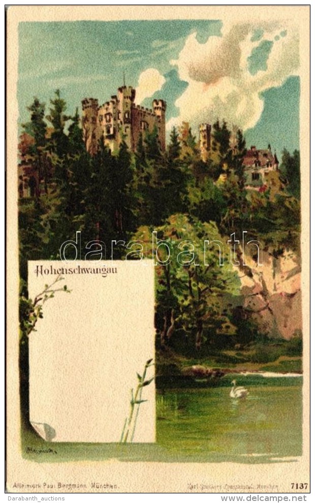 ** T2 Hohenschwangau, Schloss / Castle Litho S: Heinisch - Non Classificati