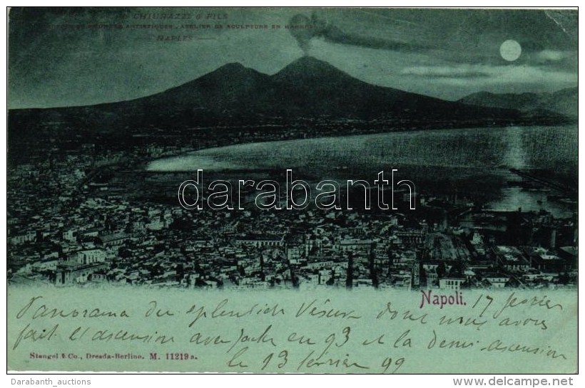 T2/T3 1899 Naples, Napoli; At Night (EK) - Non Classés