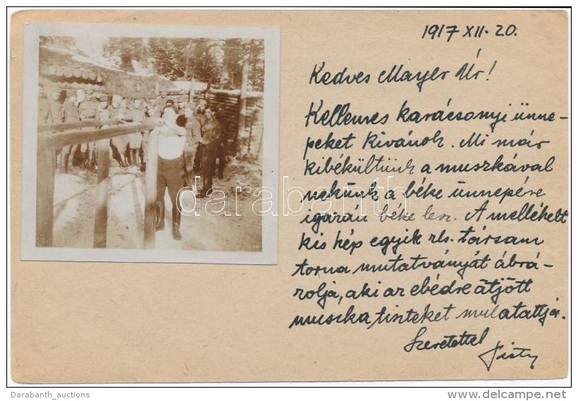 T2/T3 1917 Osztr&aacute;k-magyar Katona Torn&aacute;zik Az Orosz Tisztek ElÅ‘tt. ElsÅ‘... - Non Classificati