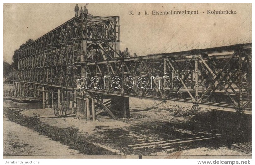 T3 Kohnbr&uuml;cke. K.u.k. Eisenbahnregiment Br&uuml;ckenbau / Railroad Regiment, Bridge Construction (wet Damage) - Non Classificati