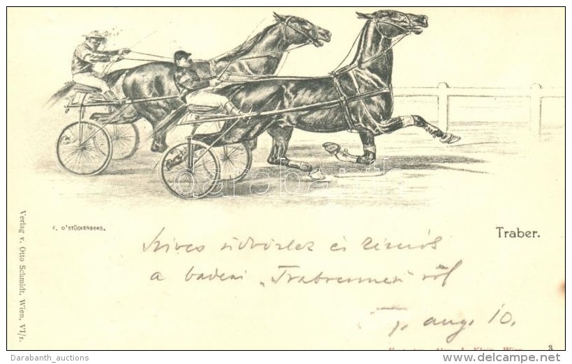 T2/T3 1899 Trauber; Verlag Von Otto Schmidt, Wien / Horse Race S: O'St&uuml;ckenberg (minor Flaw On Surface) - Non Classificati