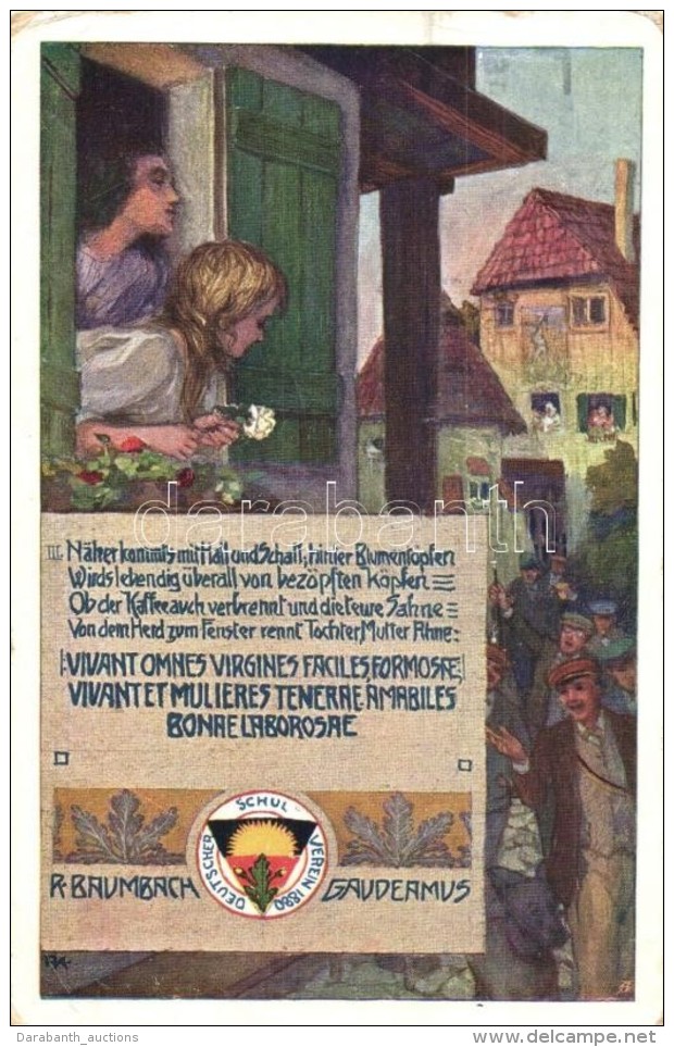 T2/T3 R. Baumbach - Gaudeamus / Deutscher Schulverein 1880. Karte 238. / German Art Postcard, Artist Signed (EK) - Non Classificati