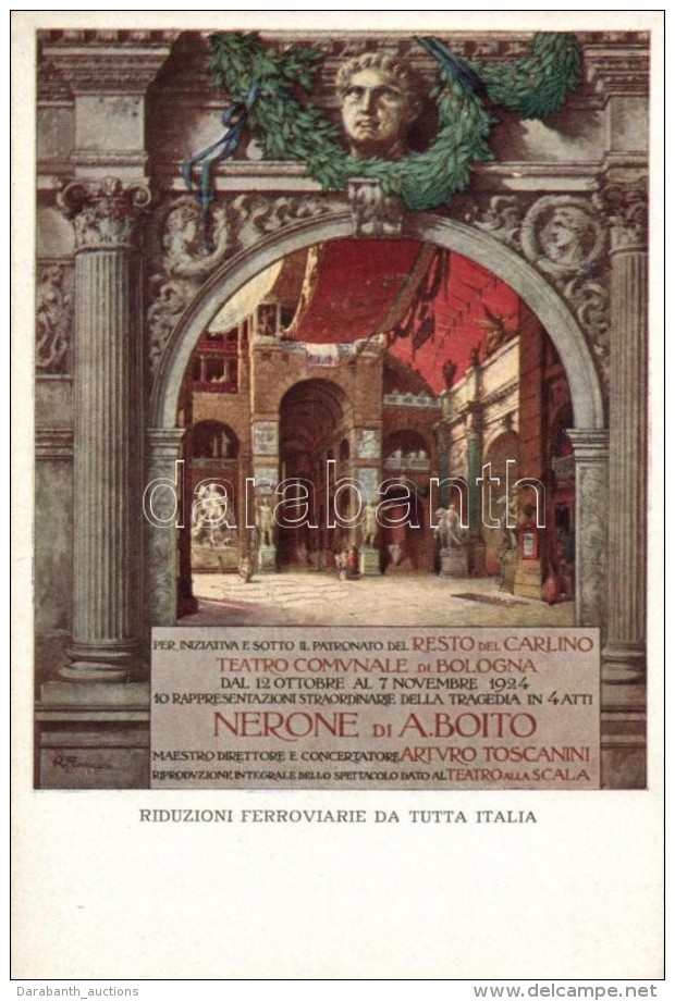 ** T1 1924 Bologna, Resto Del Carlino Teatro Comunale Di Bologna. Nerone Di A. Boito / Italian Opera Advertisement... - Non Classificati