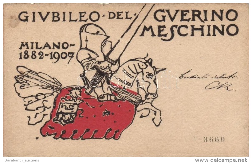 T2 1907 Giubileo Del Guerino Meschino, Milano / Italian Satirical Magazine's 25th Anniversary, Chevalier - Non Classificati