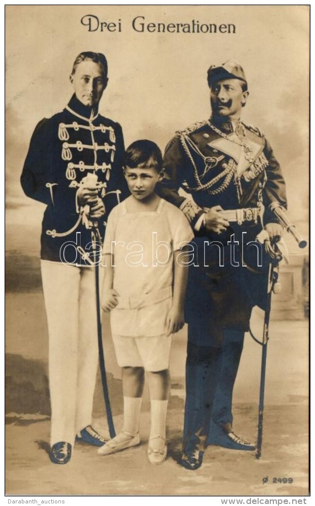 * T2 'Drei Generationen' Kronprinz Wilhelm Von Preussen, Kaiser Wilhelm II; Collage - Non Classificati