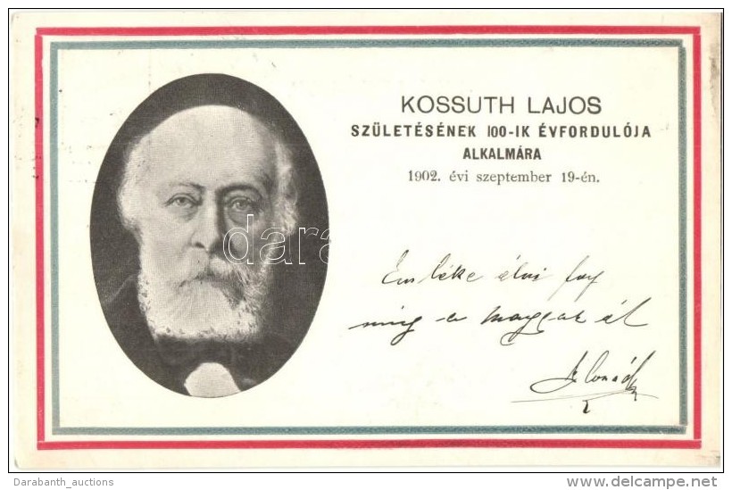 T2 1902 Kossuth Lajos Sz&uuml;let&eacute;s&eacute;nek 100. &eacute;vfordul&oacute;j&aacute;ra Eml&eacute;klap - Non Classificati
