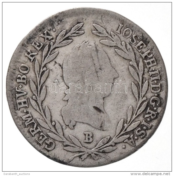 1788B 10kr Ag 'II. J&oacute;zsef' (3,66g) T:2-,3 &uuml;.
Husz&aacute;r: 1887., Unger III.: 1333.a - Non Classificati