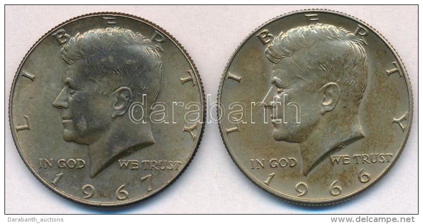 Amerikai Egyes&uuml;lt &Aacute;llamok 1966-1967. 1/2$ Ag 'Kennedy' (2x) T:2 Patina
USA 1966-1967. 1/2 Dollar Ag... - Non Classificati