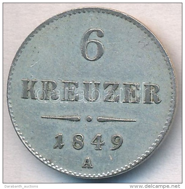 Ausztria 1849A 6kr Ag T:2
Austria 1849A 6 Kreuzer Ag C:XF - Non Classificati