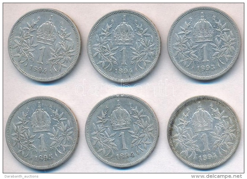 Ausztria 1894-1895. 1K Ag 'Ferenc J&oacute;zsef' (6x) T:2,2-
Austria 1894-1895. 1 Corona Ag 'Franz Joseph' (6x)... - Non Classificati