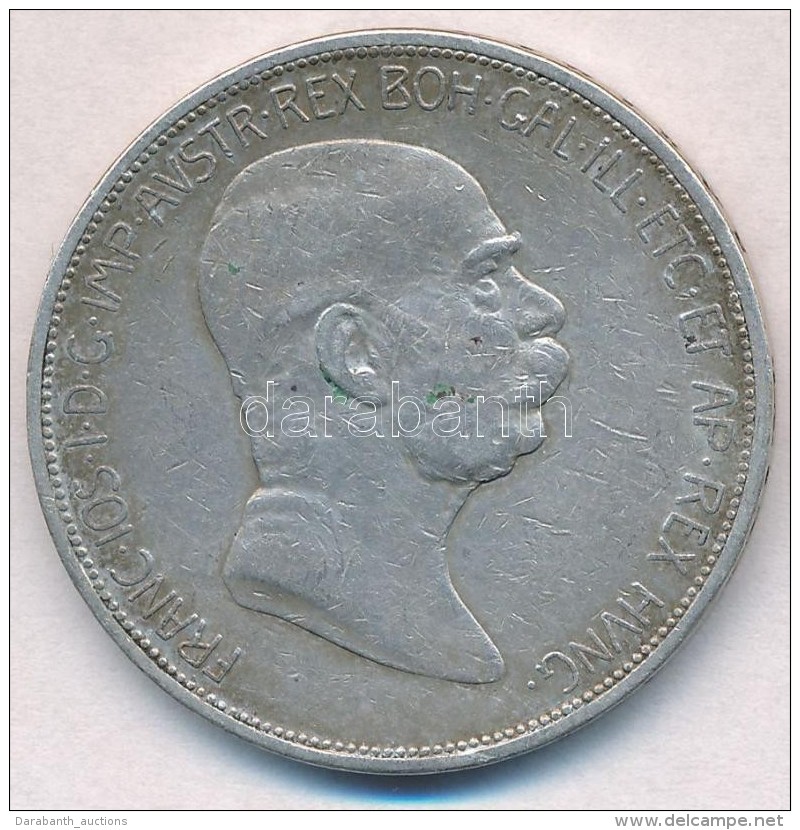 Ausztria 1908. 5K Ag 'Ferenc J&oacute;zsef - Jubileum' T:2-,3 Austria 1908. 5 Corona Ag 'Franz Joseph - Jubilee'... - Non Classificati