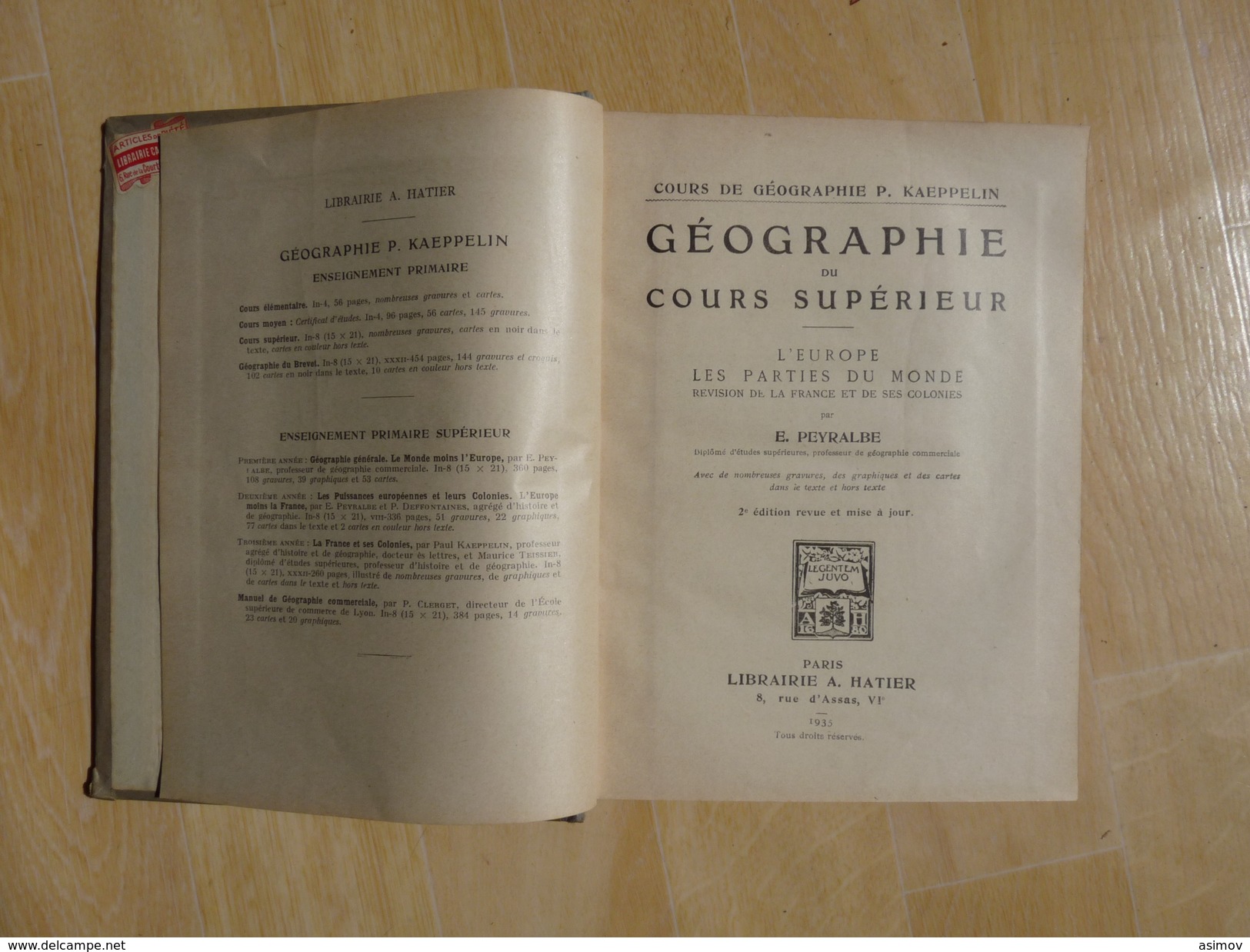 Géographie De Kaeppelin Avec Gravures Et 7 Cartes Colorées Dépliantes 1935 (D) - 6-12 Ans