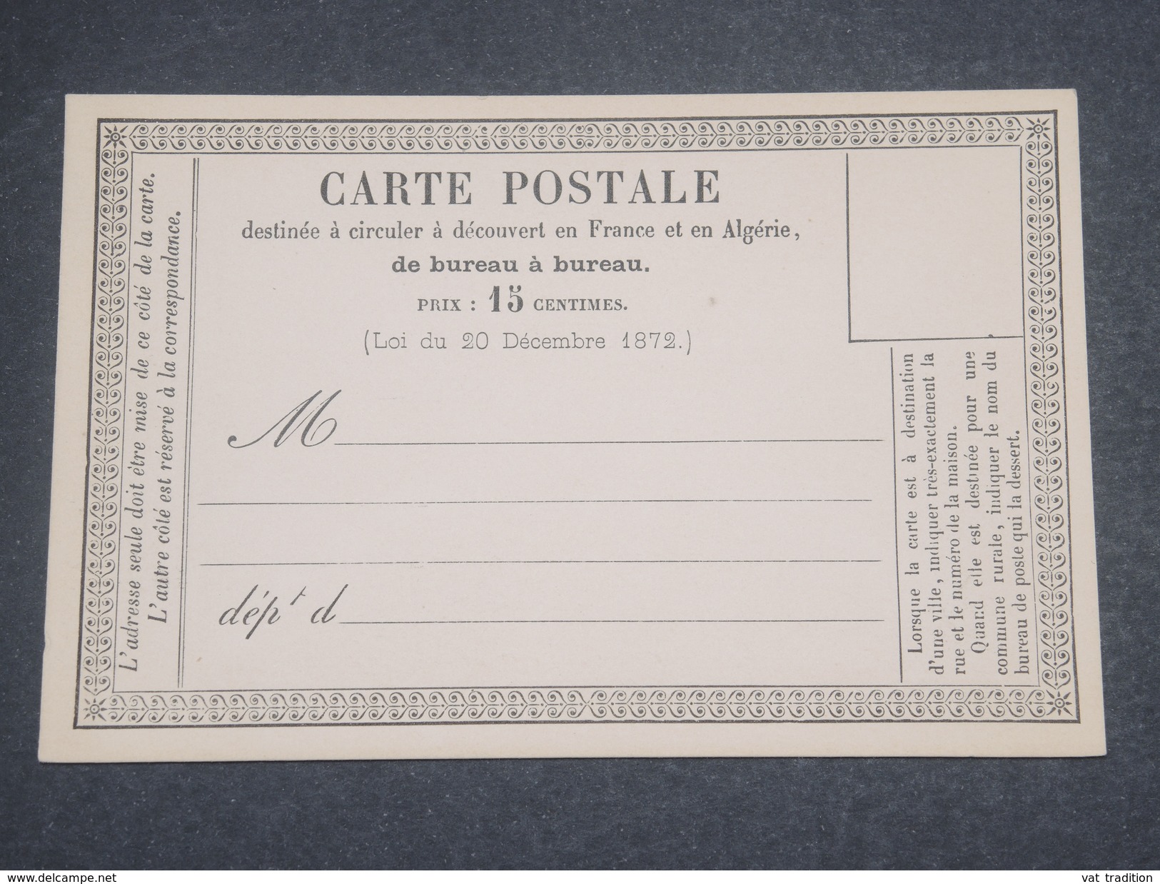 FRANCE - Carte Précurseur Non Voyagé - L 7344 - Cartes Précurseurs