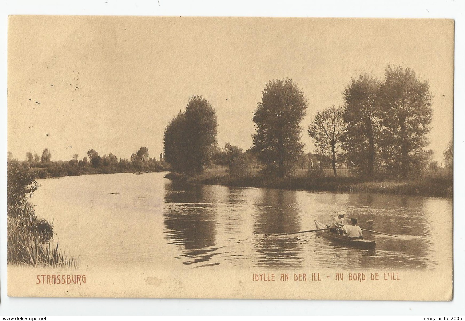 67 - Bas Rhin - Strasbourg - Idylle Au Bord De L'ill Couple Barque - Strasbourg