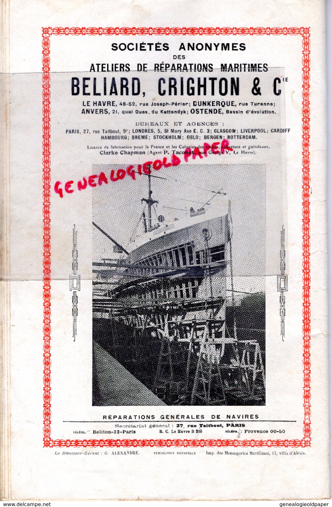 GAZETTE MESSAGERIES MARITIMES-AVRIL 1931- CONCOURS AGRICOLE PARIS-PAQUEBOT-DUNKERQUE-LA LECHERE LES BAINS- ARLES-DREUX - Barche