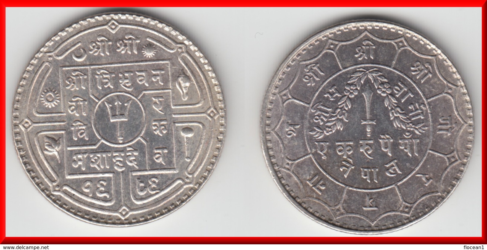 **** NEPAL - RUPEE VS1989 (1932) SHAH DINASTY - ARGENT - SILVER **** EN ACHAT IMMEDIAT !!! - Népal