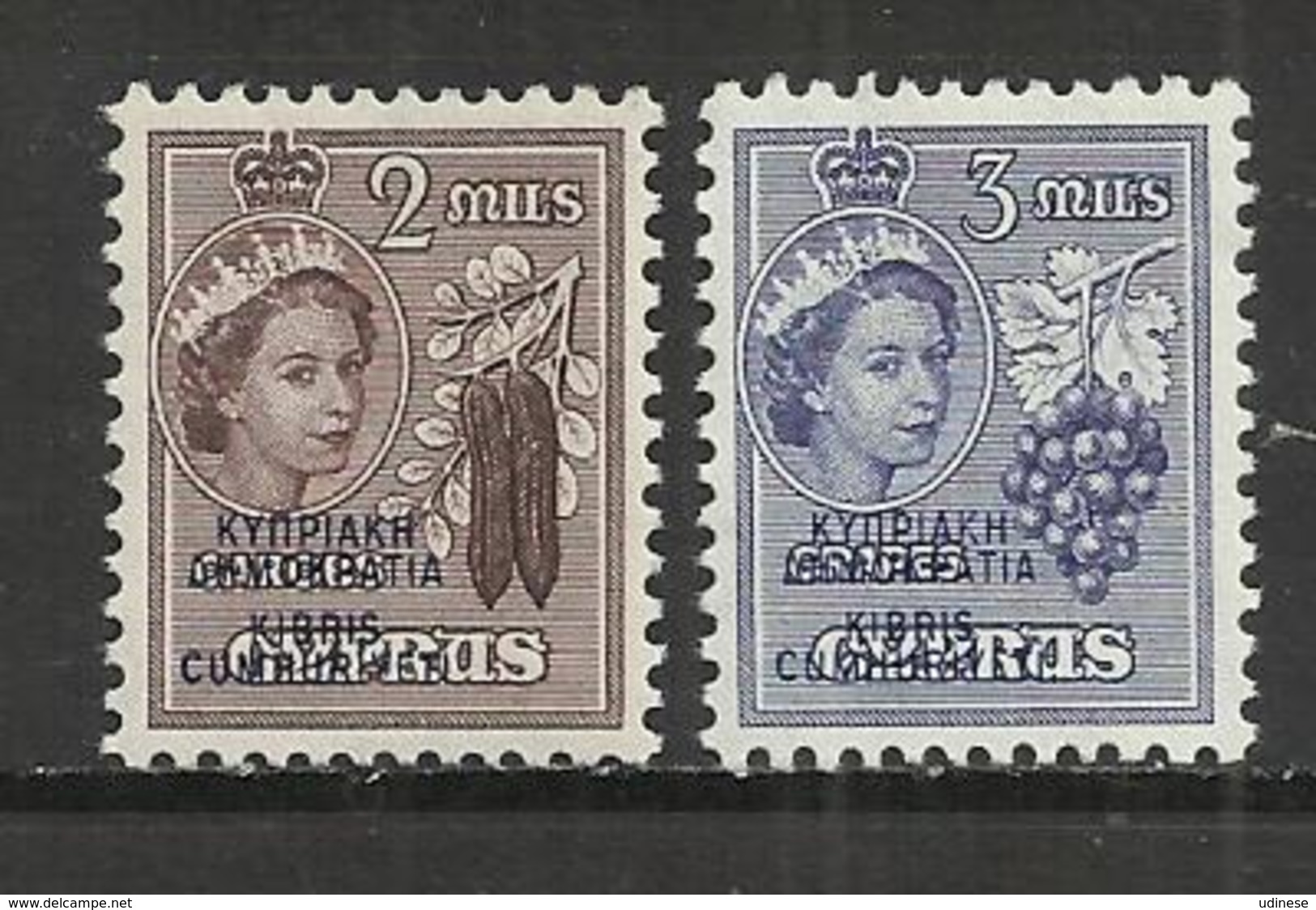 CYPRUS 1960 - INDEPENDENCE - OVERPRINTED - TWO DIFFERENT - MNH MINT NEUF NUEVO - Unused Stamps