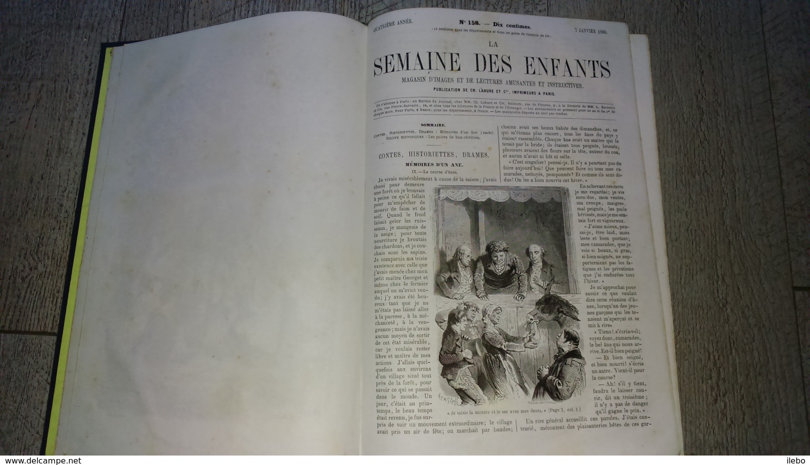 Reliure La Semaine Des Enfants 1860 Histoire Récit Aventures Gravures Histoire Enfantina - 1801-1900