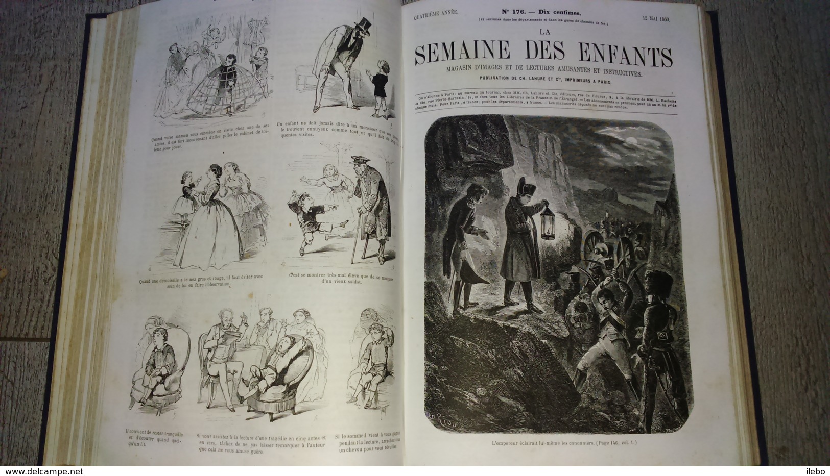 Reliure La Semaine Des Enfants 1860 Histoire Récit Aventures Gravures Histoire Enfantina - 1801-1900