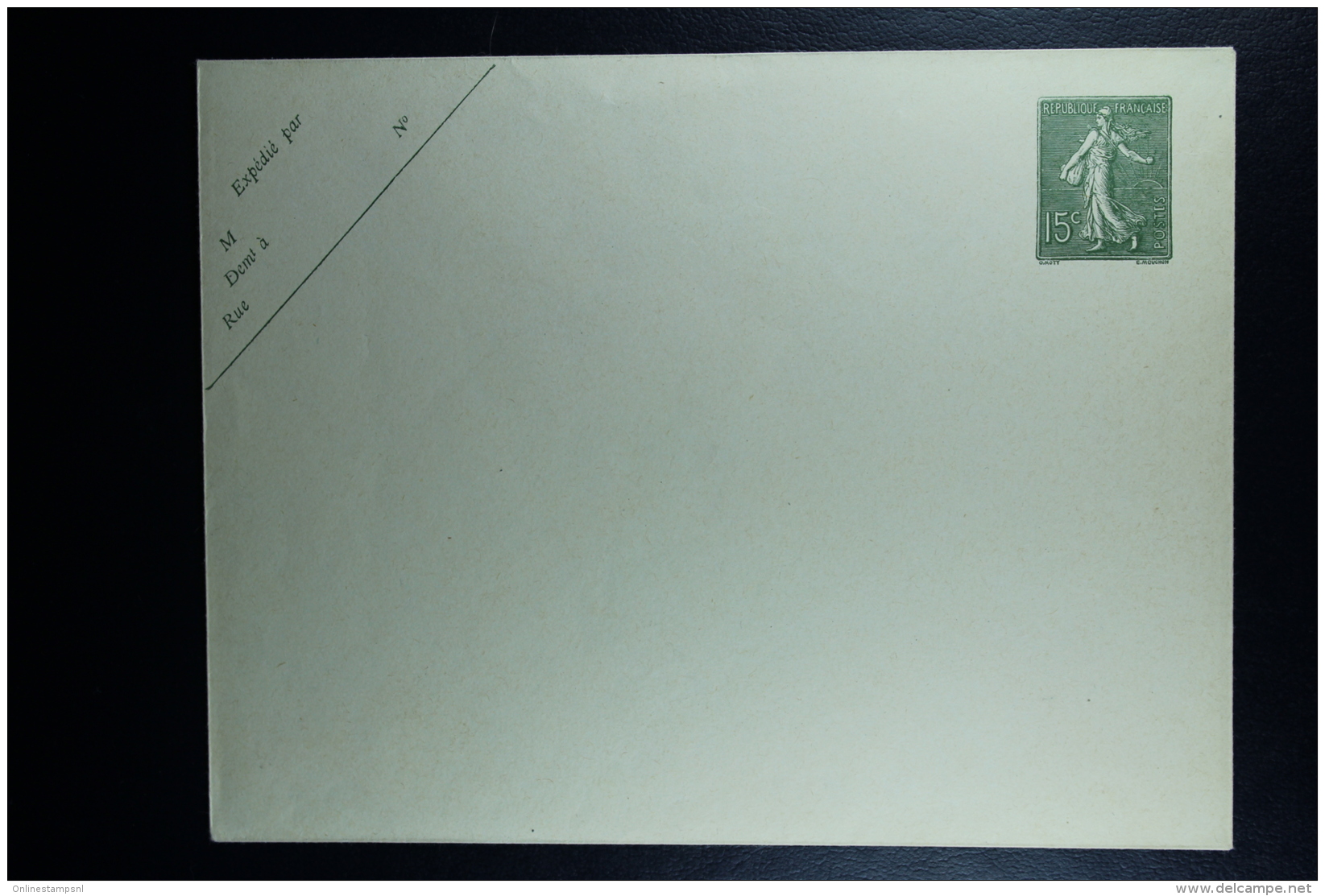 France: Enveloppe Semeuse  15 C  Type B19 , 147 X 112 Mm Date  940  Int Lilas - Standard Covers & Stamped On Demand (before 1995)