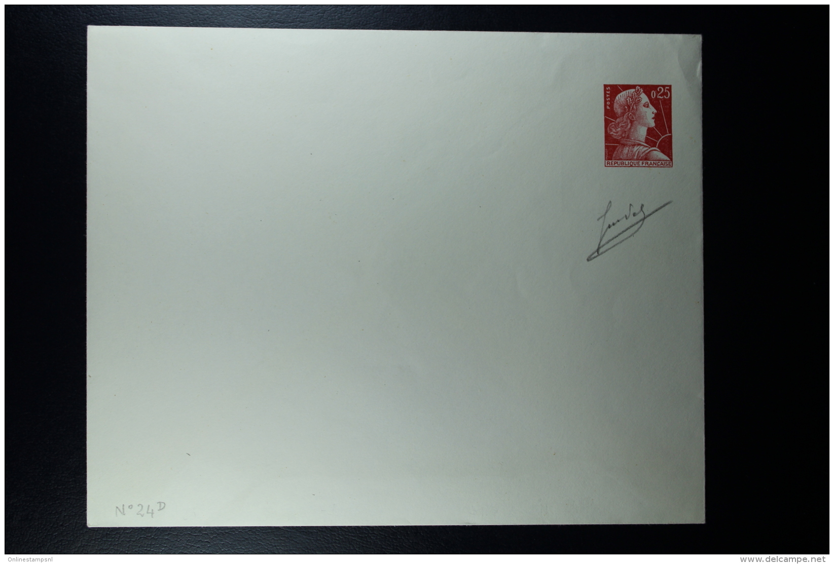 France: Enveloppe Muller 0.25 Fr Type G1a  Signée Muller - Standard Covers & Stamped On Demand (before 1995)