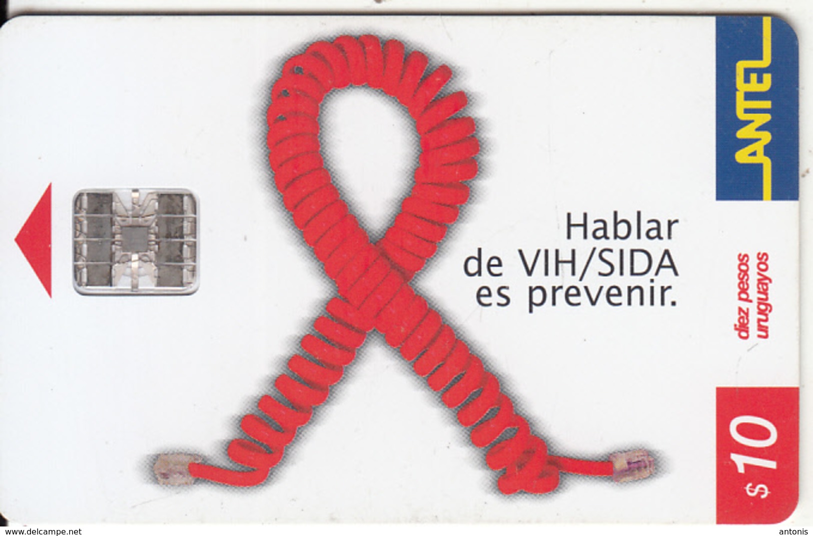 URUGUAY - Against AIDS(212a), 12/01, Used - Uruguay