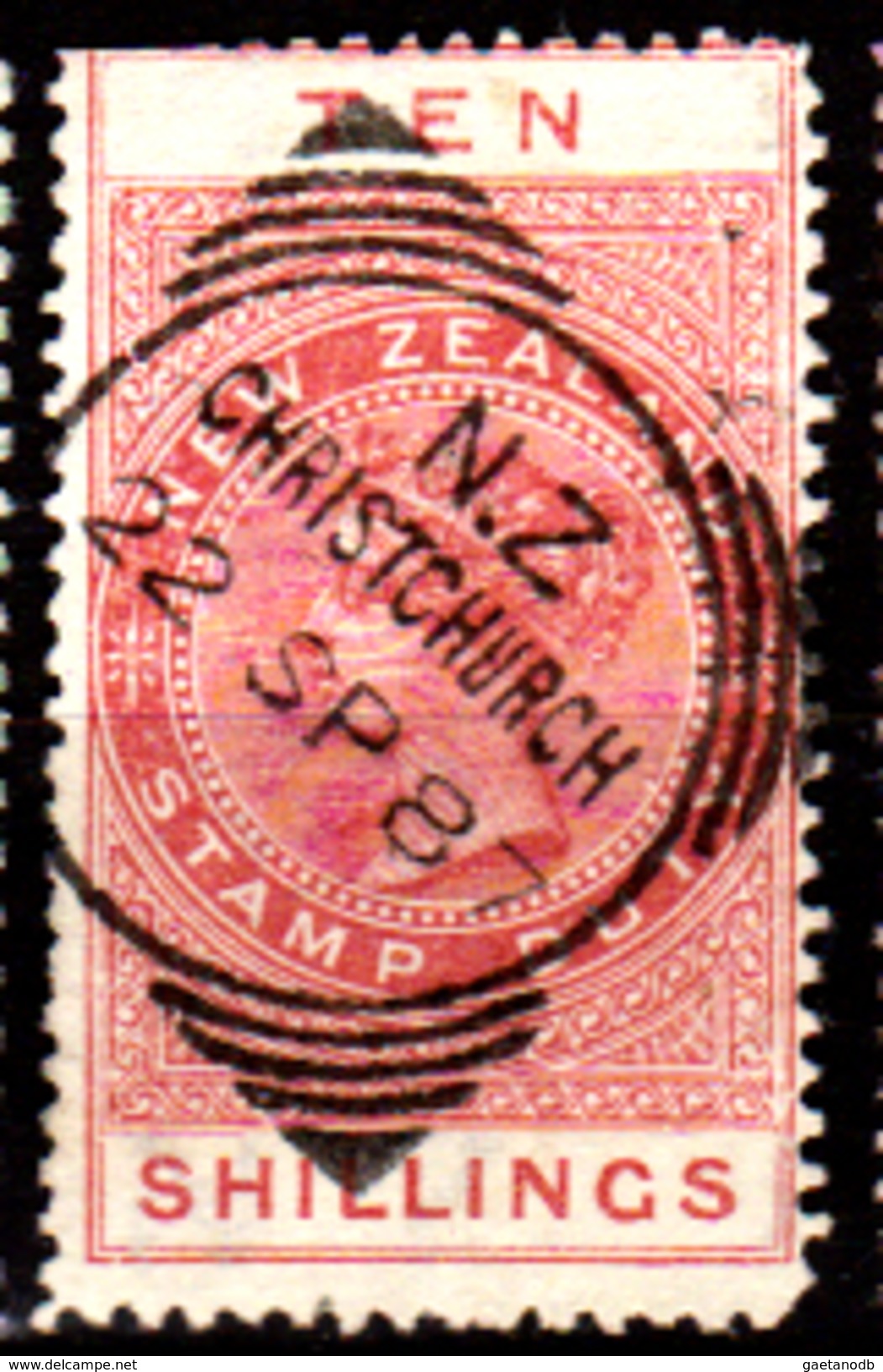 Nuova-Zelanda-0083 - Fiscali Postali 1882-1914 - Y&T N. 15 (o) Used - Senza Difetti Occulti. - Fiscaux-postaux