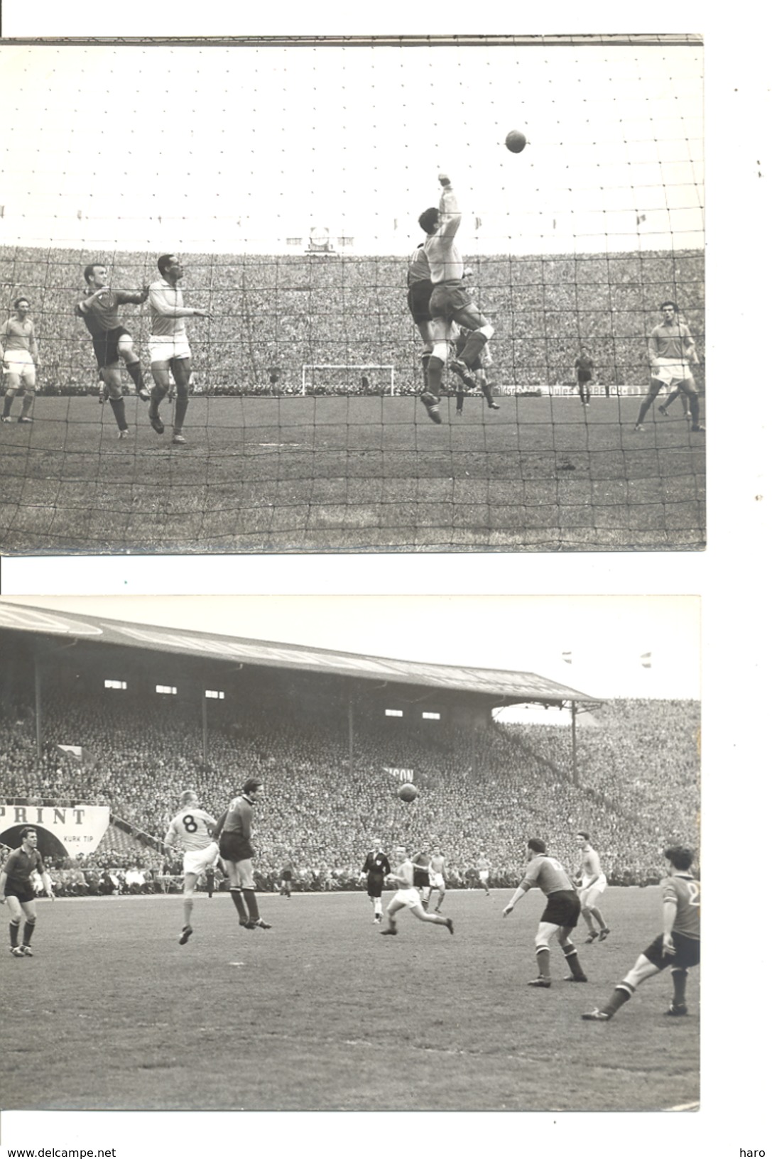 Lot De 2 Photos ( 13 X 18 Cm) Match De Football - Belgique / Hollande  En 1960 - Diables Rouges  (b203) - Sport