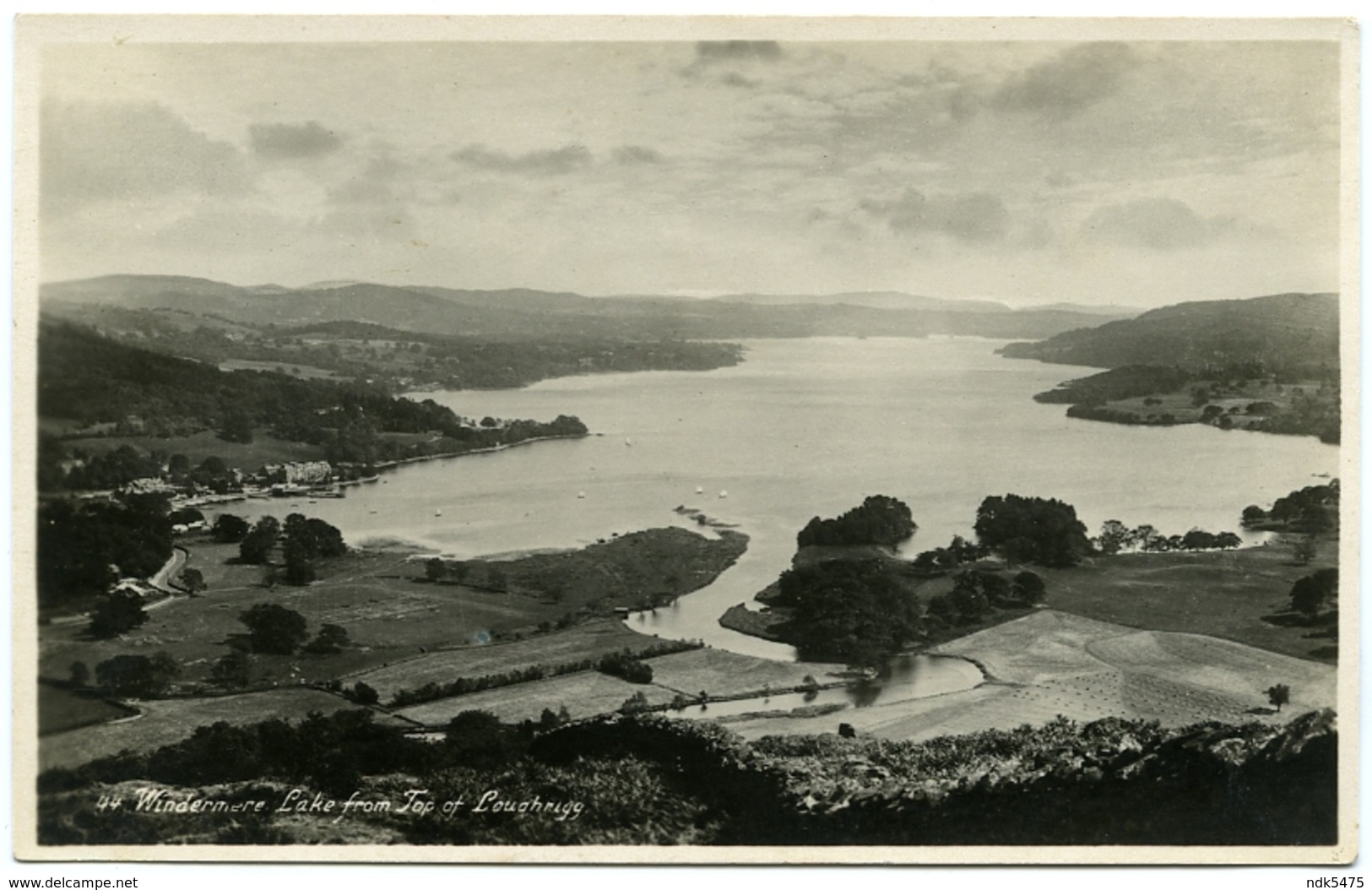 LAKE DISTRICT : WINDERMERE LAKE FROM TOP OF LOUGHRIGG (ABRAHAM'S SERIES) - Other & Unclassified