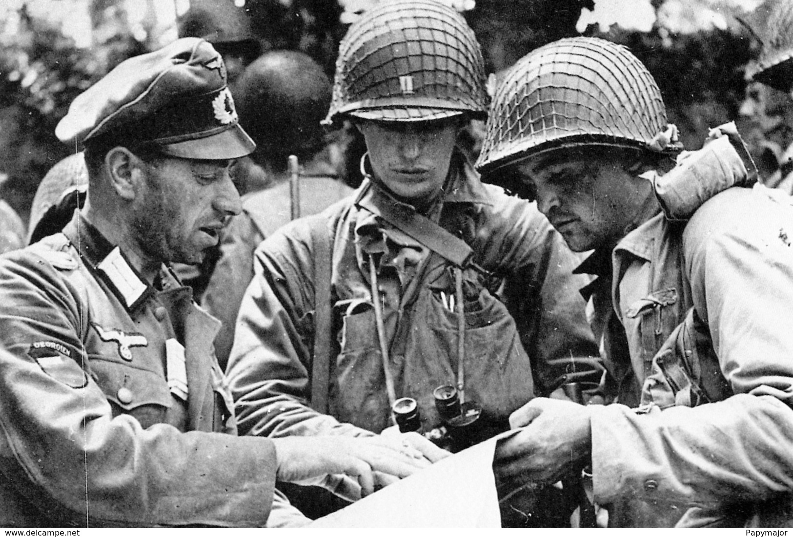 Militaria WW2 - Un Lieutenant Géorgien De L'Armée Allemande Renseigne Les Américains En Normandie En Juin 44 - 1939-45