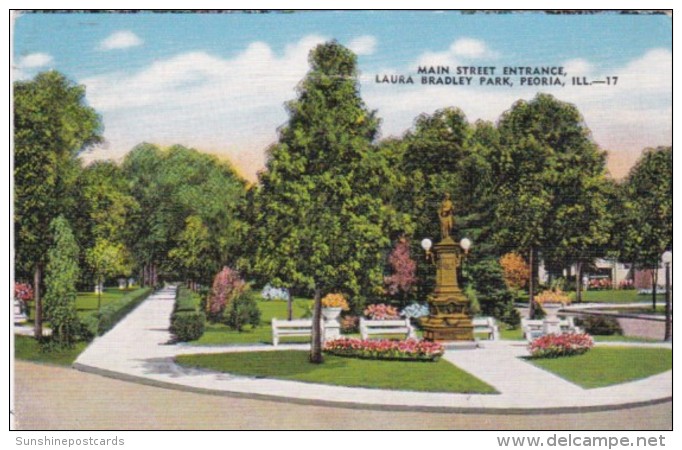 Illinois Peoria Main Street Entrance Laura Bradley Park - Peoria