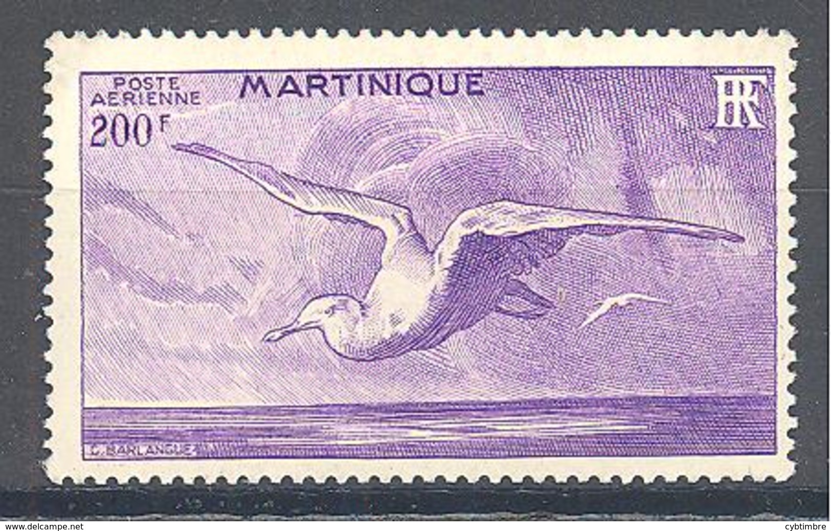 Martinique: Yvert N° A 15*; Oiseau; Bird; Mouette - Airmail